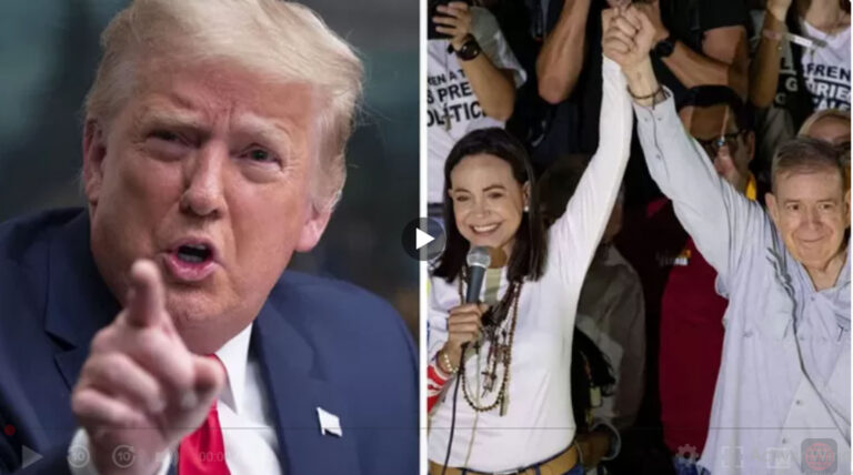 Donald Trump pide seguridad para María Corina Machado y expresa apoyo al pueblo venezolano