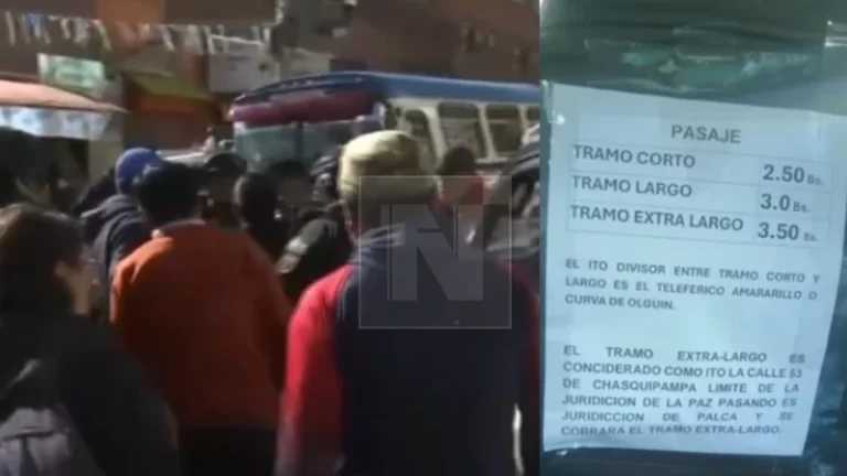 Pasajeros y choferes en conflicto por incremento arbitrario del pasaje en La Paz