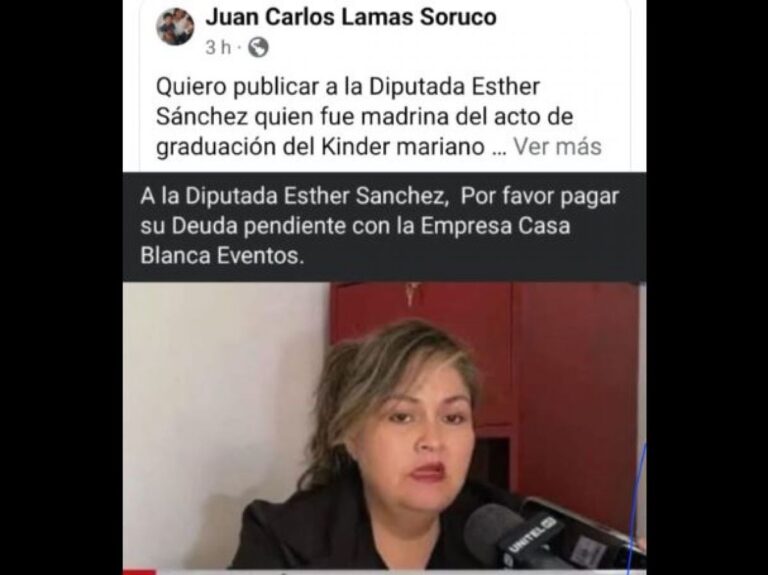 Diputada Susana Sánchez reaparece en Tarija tras denuncias por deudas y ausencia legislativa